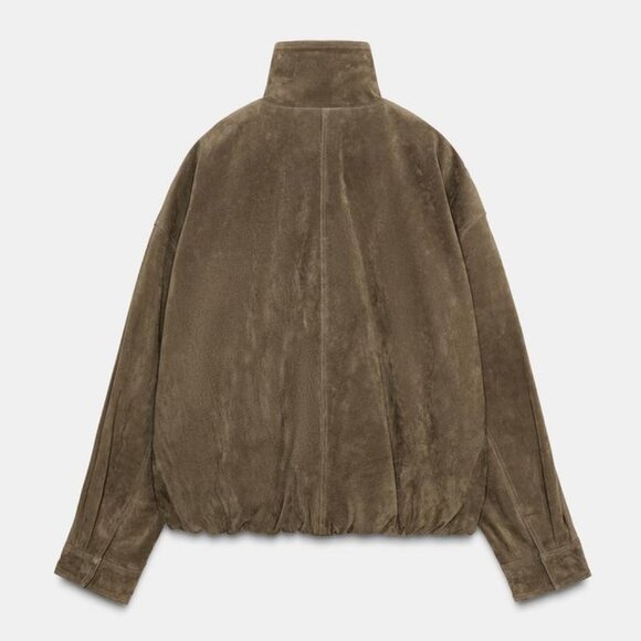 ZARA 100% SUEDE VOLUME JACKET - Picture 2 of 7